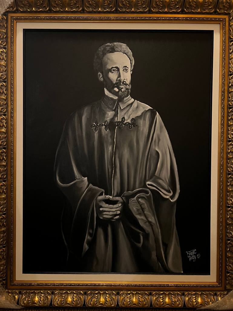 Emperor Haile Selassie Painting by Kelly Fawaz | Saatchi Art Bulgaria