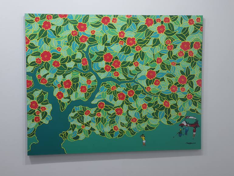Original Abstract Landscape Painting by Eunja Cho