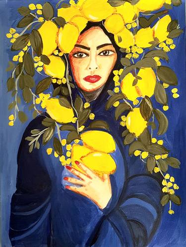 Original Portraiture Women Paintings by S A Ahamed