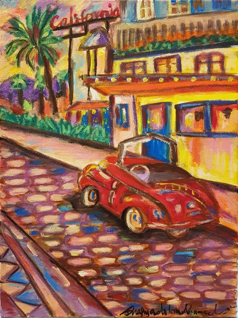 Original Cities Painting by S A Ahamed | Fauvism Art on Canvas | The Way California Feels