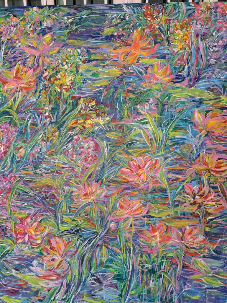 Original Impressionism Floral Painting by DANGKHOA Ng