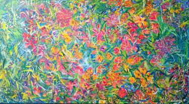 Original Abstract Expressionism Floral Paintings by DANGKHOA Ng