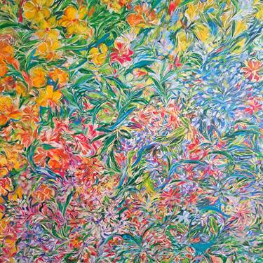 Original Abstract Expressionism Floral Paintings by DANGKHOA Ng