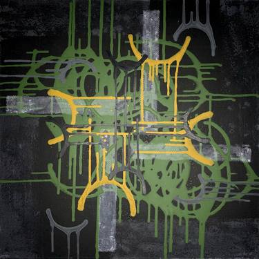 Original Abstract Expressionism Abstract Mixed Media by Zhenya Zverev