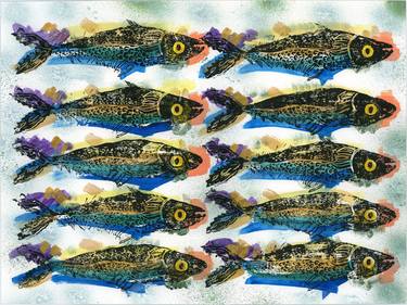 Print of Street Art Fish Mixed Media by Yuko Lussier