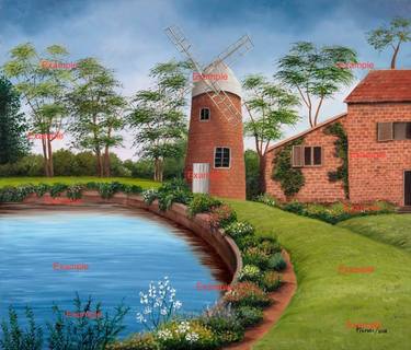 Dutch Windmill Painting thumb