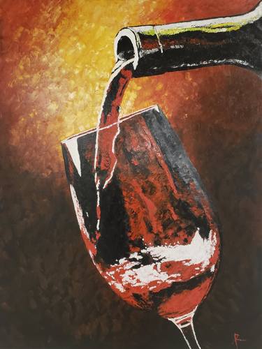 Original Abstract Food & Drink Paintings by Roberto Ruiz