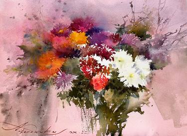 Original Floral Paintings by Aleksandrs Neberekutins