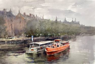 Print of Conceptual Boat Paintings by Aleksandrs Neberekutins
