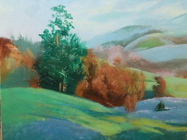 Print of Impressionism Landscape Paintings by Bajram Aliu