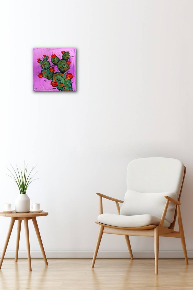 Original Abstract Floral Painting by Rikka Romano
