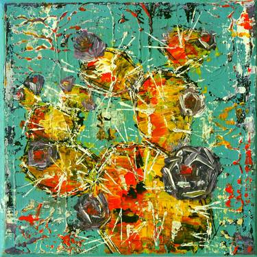 Original Abstract Floral Paintings by Rikka Romano