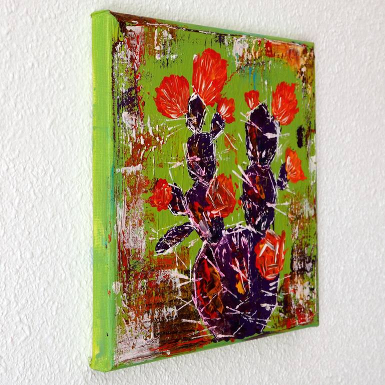 Original Abstract Expressionism Floral Painting by Rikka Romano
