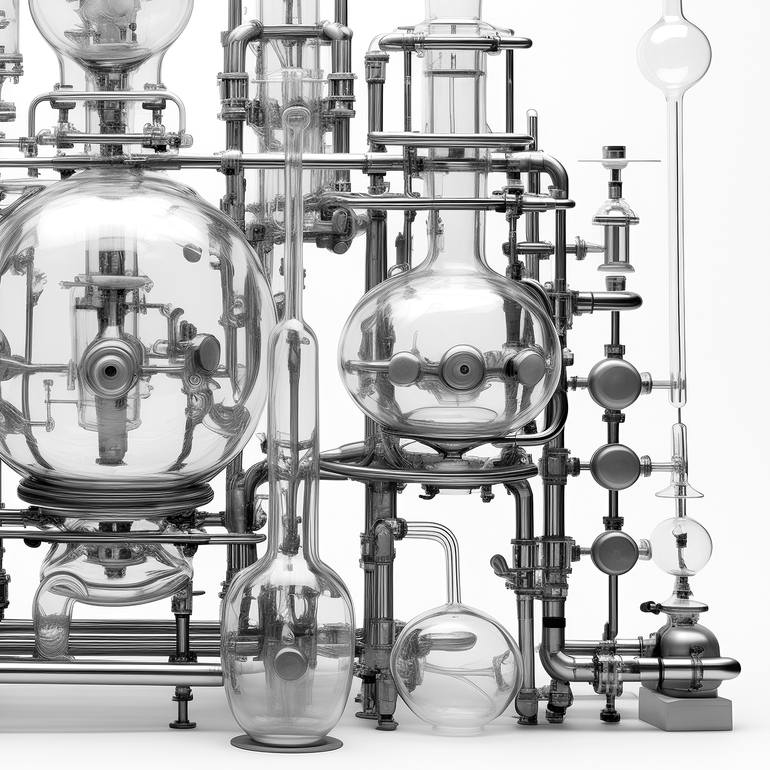 Original Contemporary Science/Technology Digital by Frédéric Jacquet