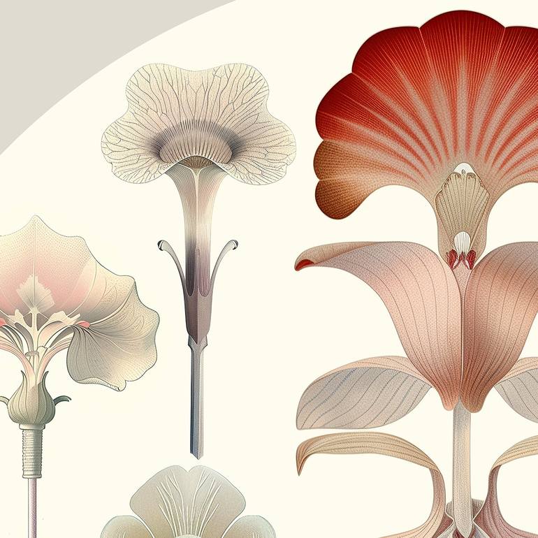 Original Art Deco Botanic Digital by Frédéric Jacquet