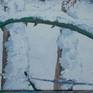 Detail of snow on fence