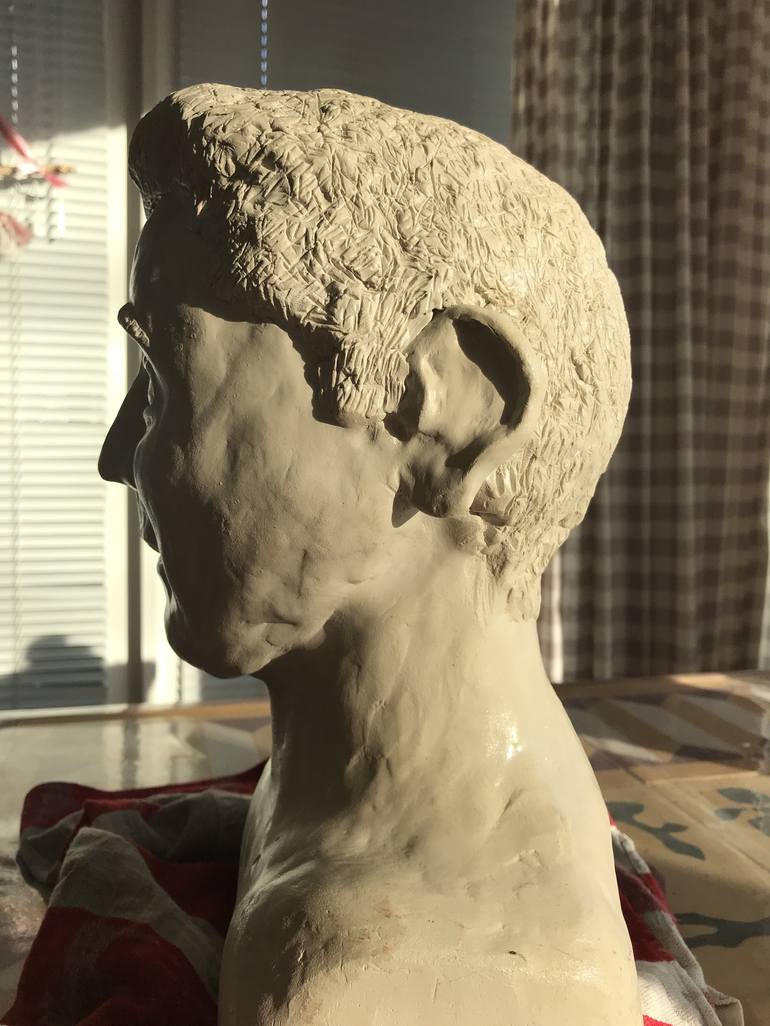 Original Figurative Portrait Sculpture by Jens Kaemereit