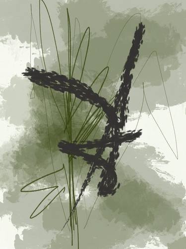 Original Abstract Nature Mixed Media by Natalie Ola