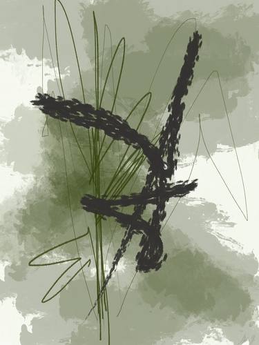 Misty Greens and Birdsong - Abstract Intricate Flora thumb