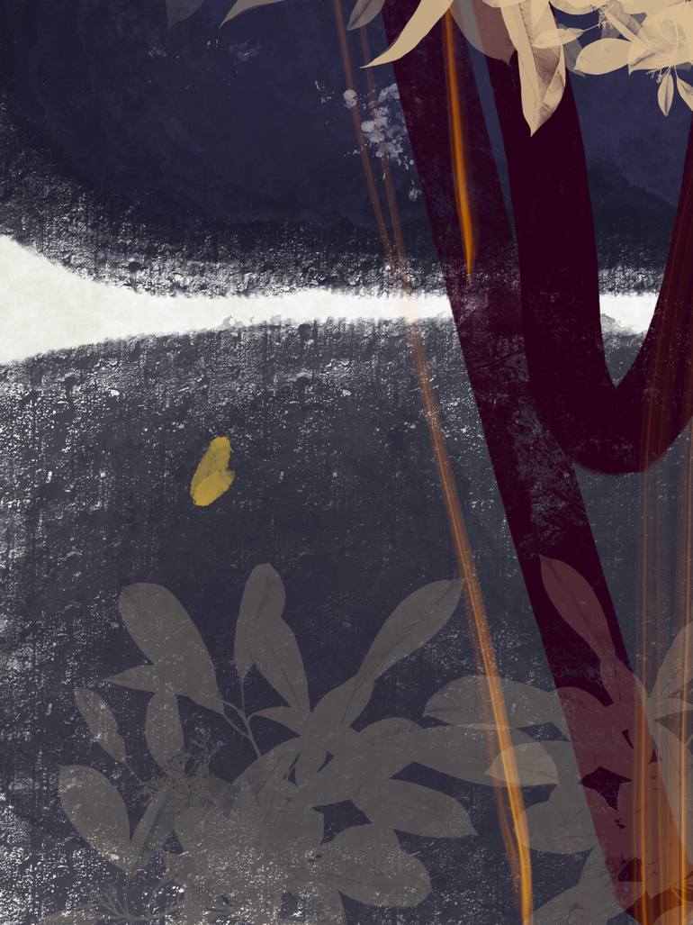 Original Abstract Nature Mixed Media by Natalie Ola