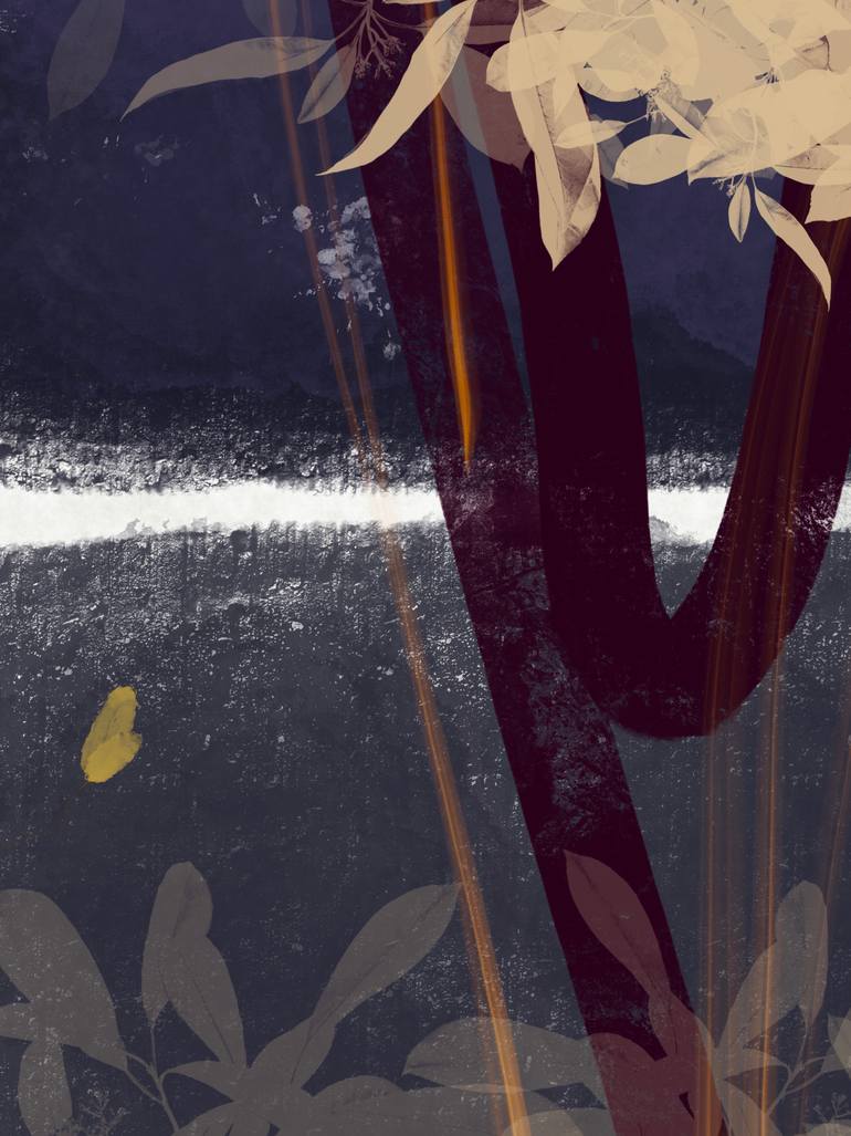 Original Abstract Nature Mixed Media by Natalie Ola