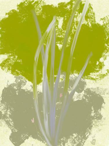 Original Abstract Nature Mixed Media by Natalie Ola