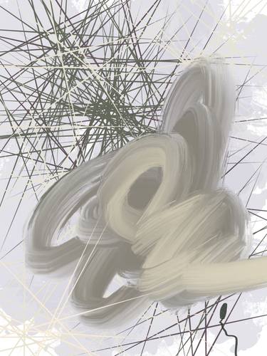 Original Abstract Nature Mixed Media by Natalie Ola
