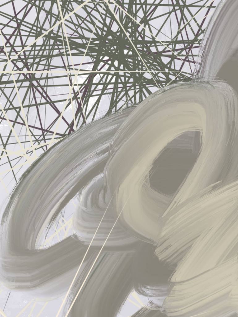 Original Abstract Nature Mixed Media by Natalie Ola
