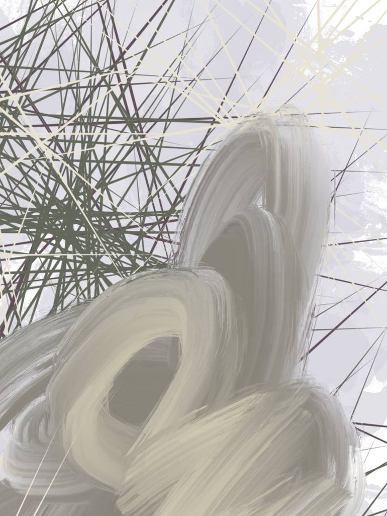 Original Abstract Nature Mixed Media by Natalie Ola