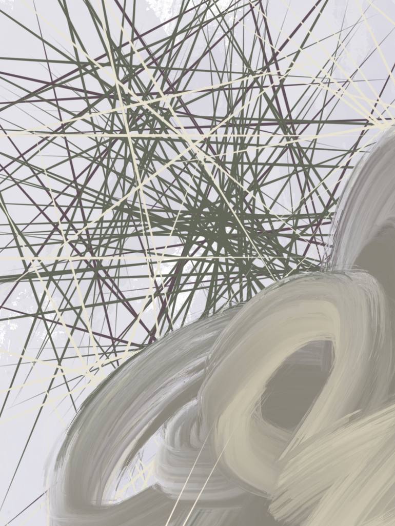 Original Abstract Nature Mixed Media by Natalie Ola