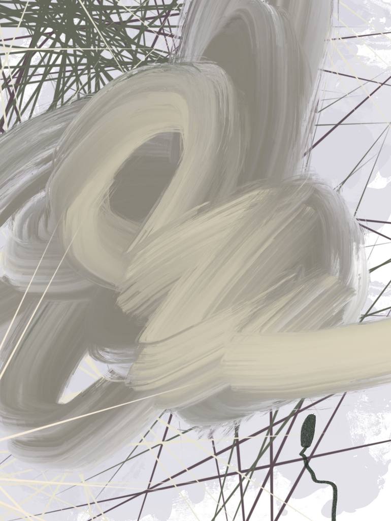 Original Abstract Nature Mixed Media by Natalie Ola
