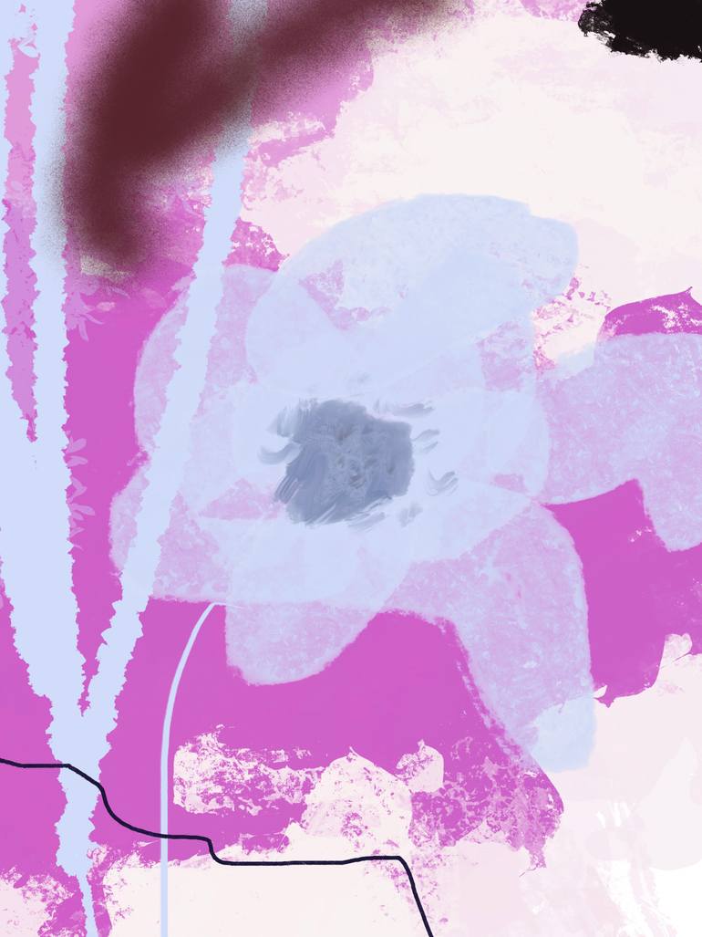 Original Abstract Nature Mixed Media by Natalie Ola