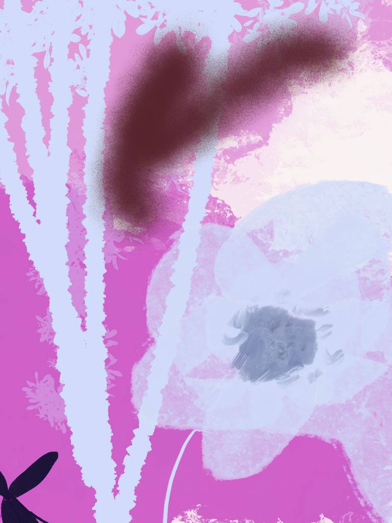 Original Abstract Nature Mixed Media by Natalie Ola