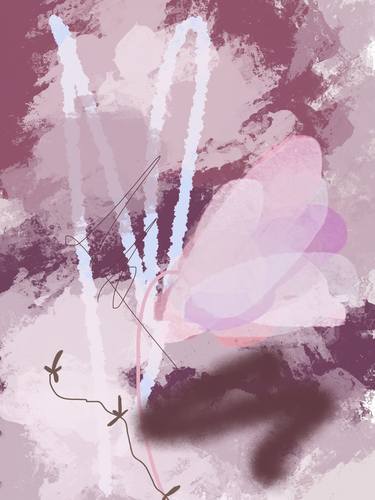 Original Abstract Nature Mixed Media by Natalie Ola