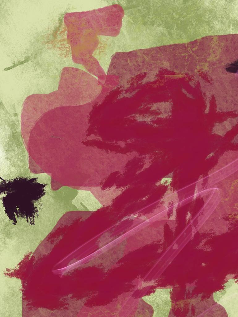 Original Abstract Nature Mixed Media by Natalie Ola