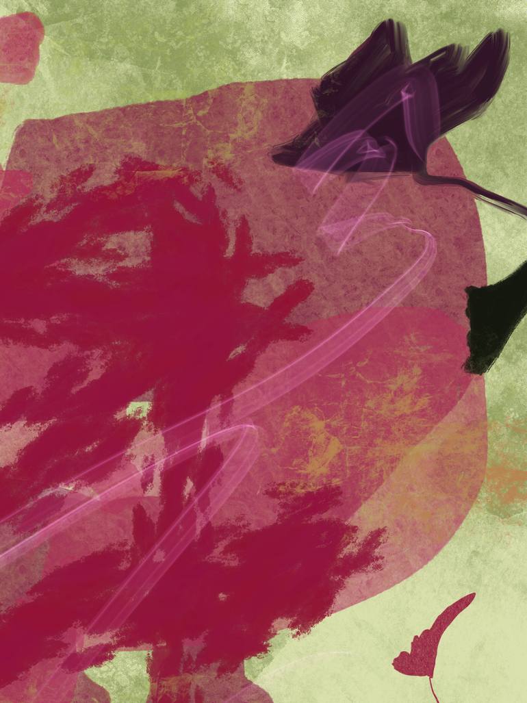 Original Abstract Nature Mixed Media by Natalie Ola