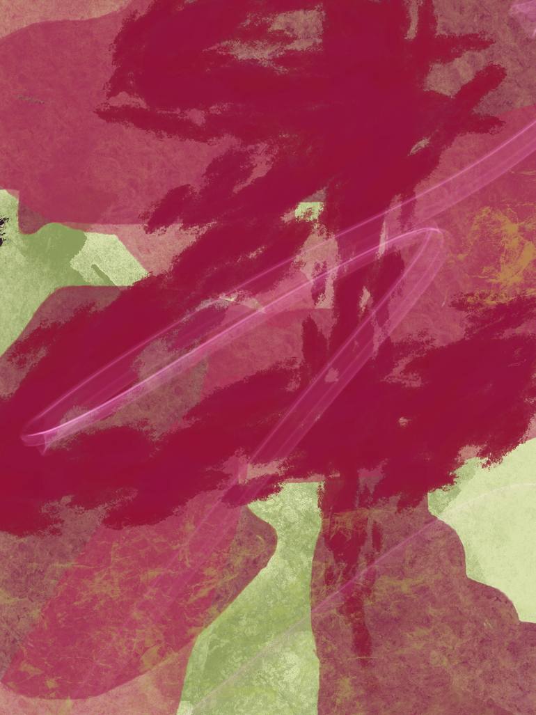 Original Abstract Nature Mixed Media by Natalie Ola