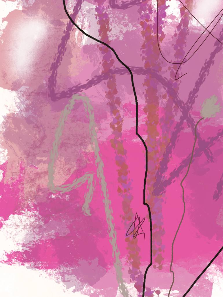 Original Abstract Nature Mixed Media by Natalie Ola