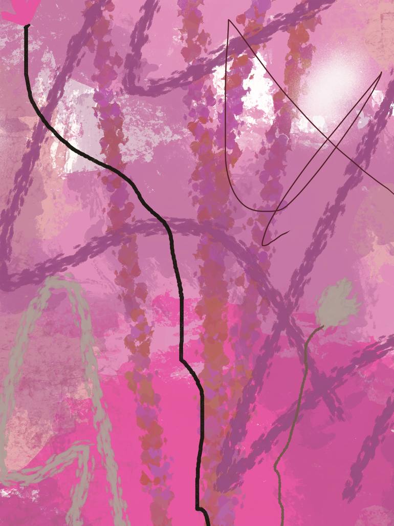 Original Abstract Nature Mixed Media by Natalie Ola