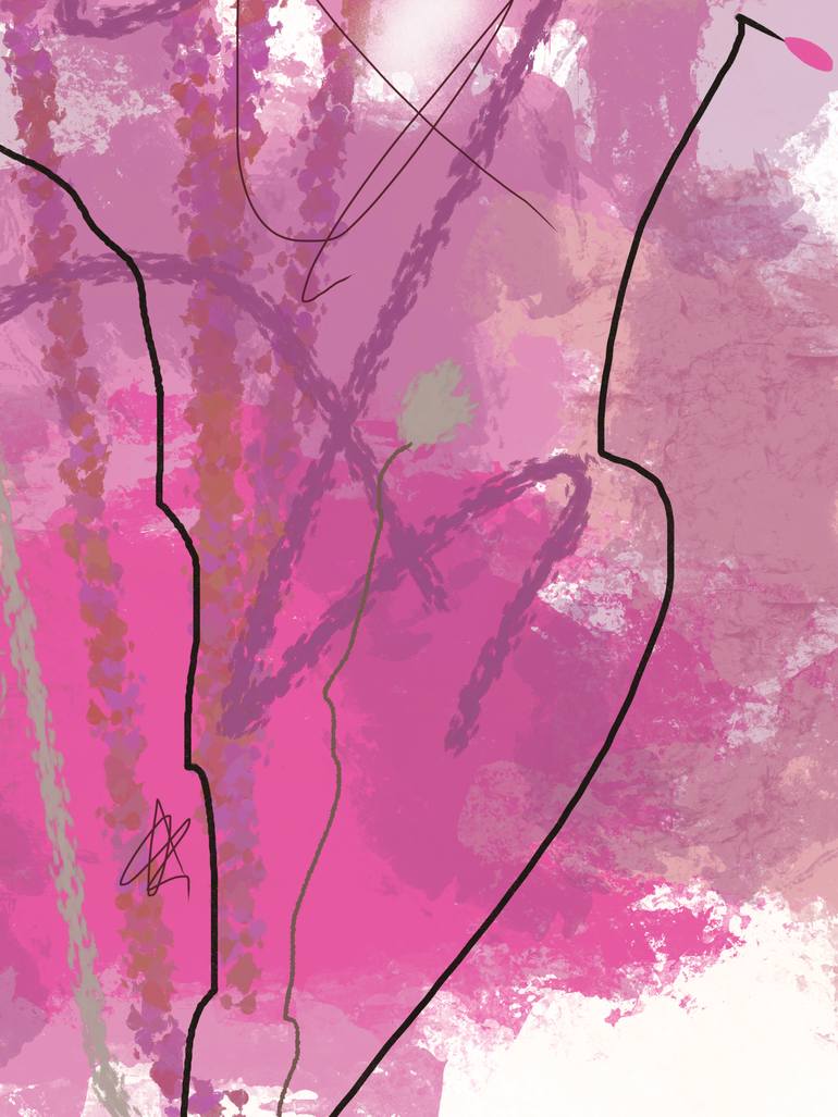 Original Abstract Nature Mixed Media by Natalie Ola