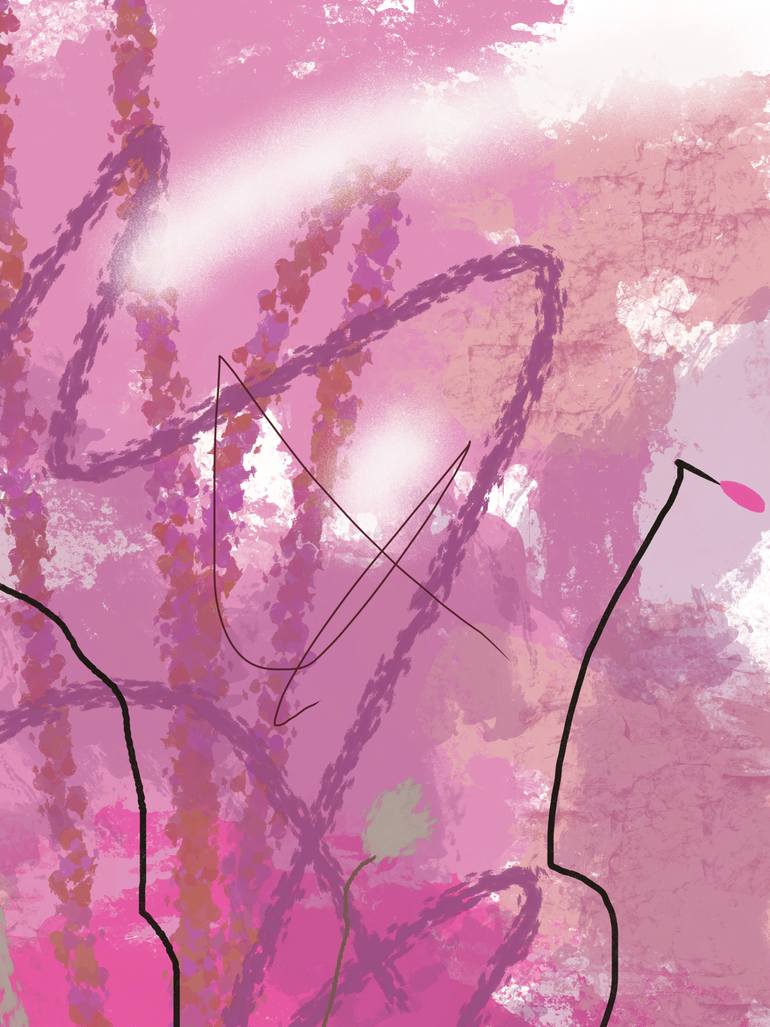 Original Abstract Nature Mixed Media by Natalie Ola