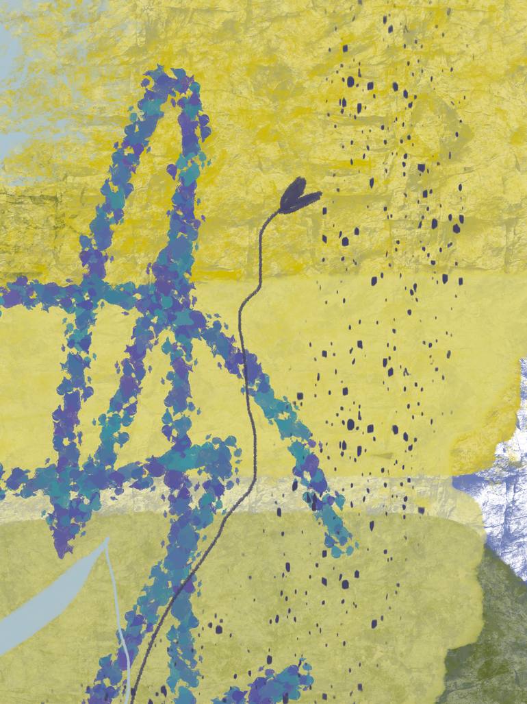 Original Abstract Nature Mixed Media by Natalie Ola