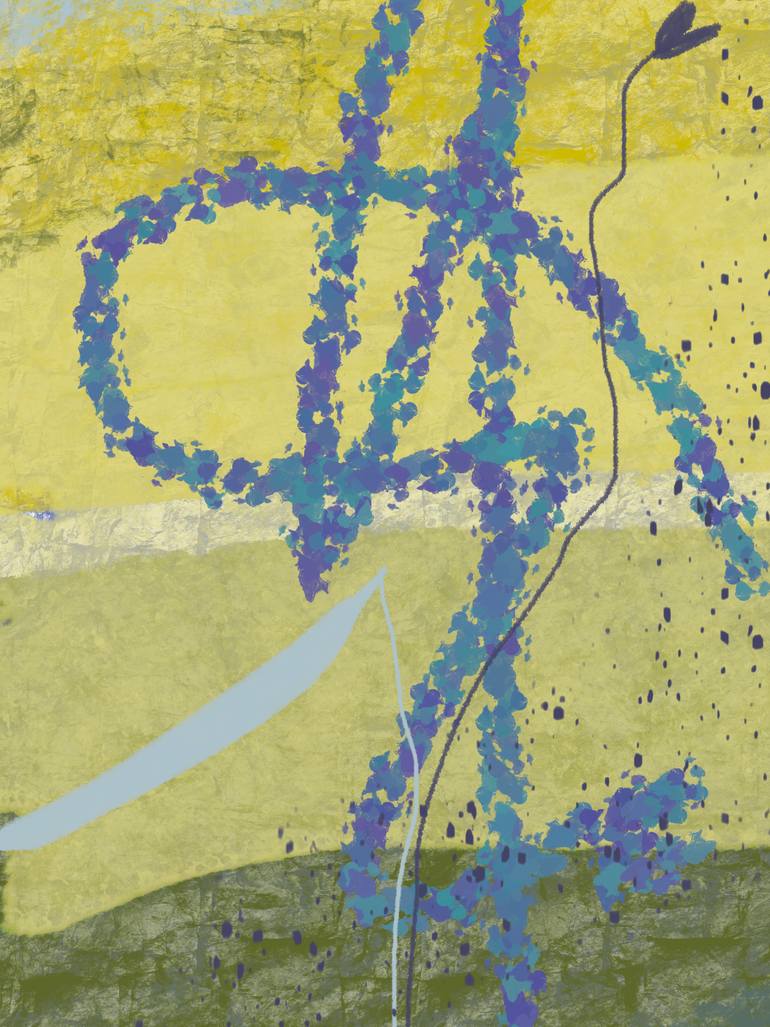 Original Abstract Nature Mixed Media by Natalie Ola