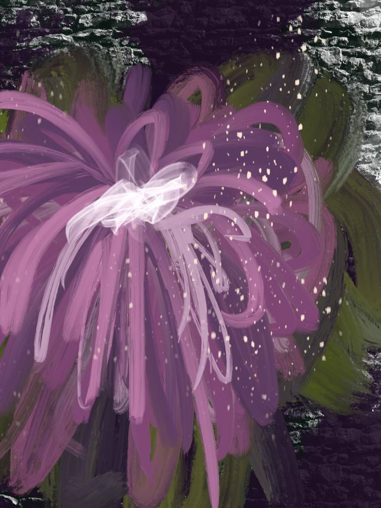 Original Abstract Nature Mixed Media by Natalie Ola