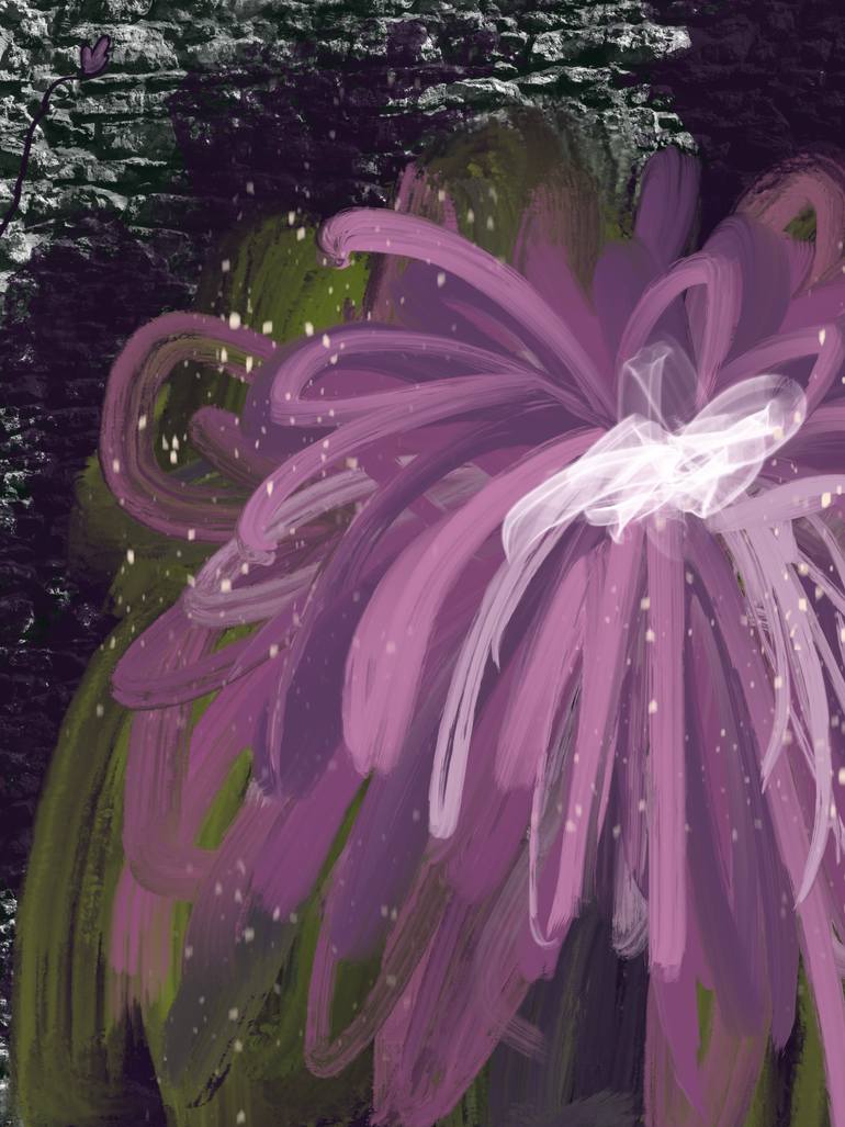 Original Abstract Nature Mixed Media by Natalie Ola