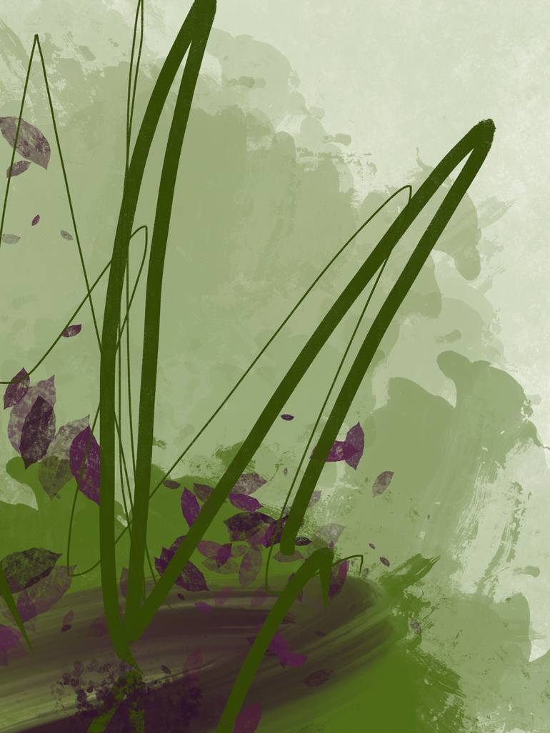 Original Abstract Nature Mixed Media by Natalie Ola