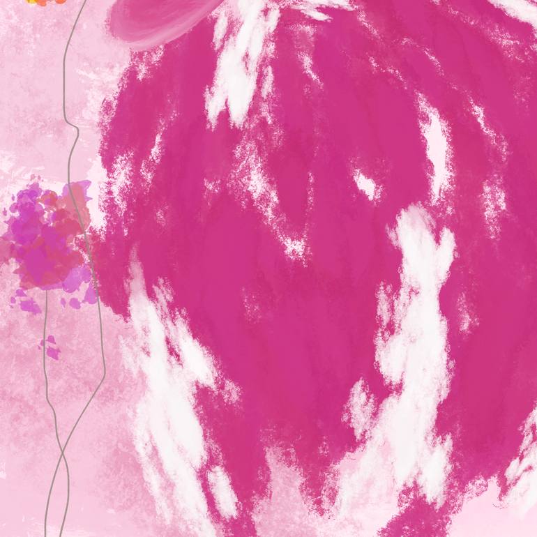 Original Abstract Nature Mixed Media by Natalie Ola