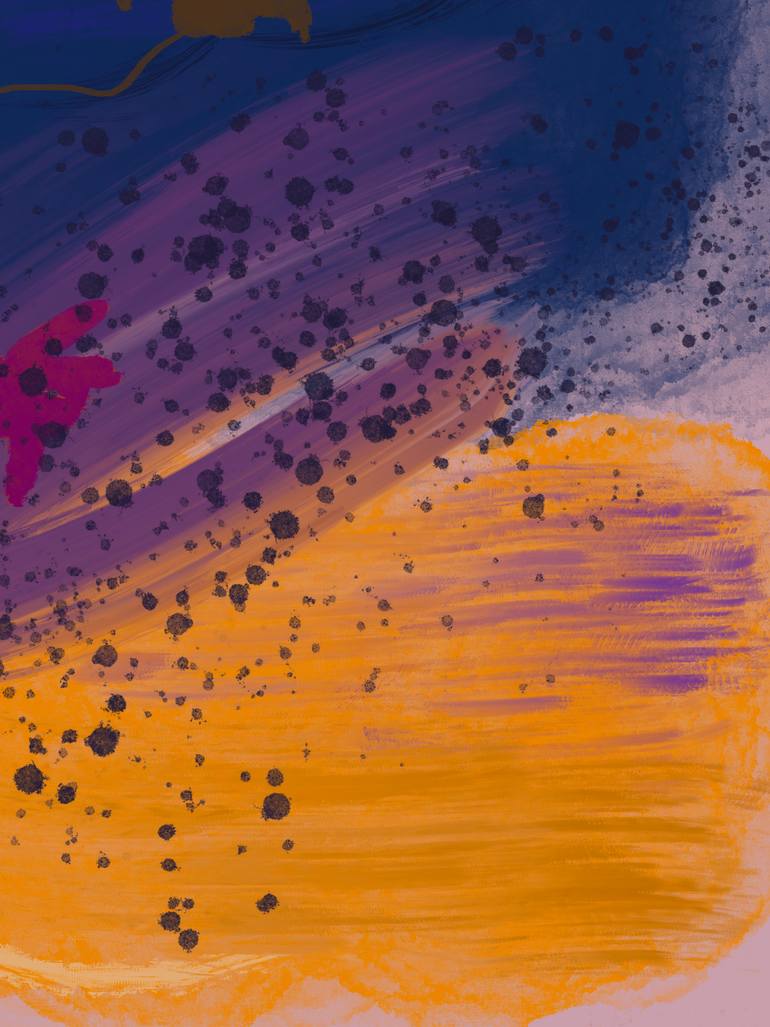 Original Abstract Nature Mixed Media by Natalie Ola