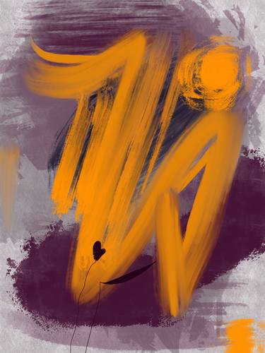 Original Abstract Nature Mixed Media by Natalie Ola
