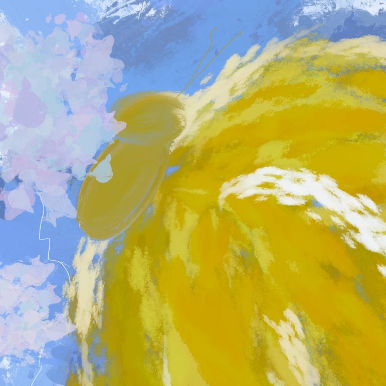 Original Abstract Nature Mixed Media by Natalie Ola